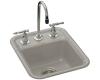 Kohler Aperitif K-6560-3-K4 Cashmere Self-Rimming Entertainment Sink with Three-Hole Faucet Drilling for 8" Center Faucets