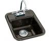 Kohler Aperitif K-6560-3-KA Black n Tan Self-Rimming Entertainment Sink with Three-Hole Faucet Drilling for 8" Center Faucets