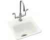Kohler Northland K-6579-1-0 White Self-Rimming Entertainment Sink with Single-Hole Faucet Drilling