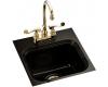 Kohler Northland K-6589-2-KA Black 'n Tan Tile-In Entertainment Sink with Two-Hole Faucet Drilling