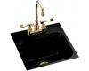 Kohler Northland K-6589-3-7 Black Black Tile-In Entertainment Sink with Three-Hole Faucet Drilling