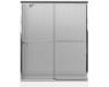 Kohler Fluence K-702204-G53-SHP Bright Polished Silver 1/4" Thick Glass Bypass Bath Shower Door with Rhapsody Glass