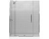 Kohler Pinstripe K-705711-L-SHP Bright Polished Silver Heavy Glass Pivot Shower Door