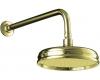 Kohler K-10122-AF French Gold Rain Showerhead with Traditional Design