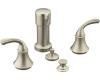 Kohler Forte K-10279-4-BN Brushed Nickel Bidet Faucet with Lever Handles