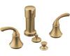 Kohler Forte K-10279-4-BV Brushed Bronze Bidet Faucet with Lever Handles