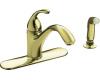 Kohler K-10412-AF Forte Vibrant French Gold Lever Handle Faucet