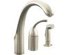 Kohler K-10430-BN Forte Vibrant Brushed Nickel Remote Lever Handle Faucet