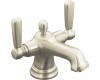 Kohler Bancroft K-10579-4-BN Brushed Nickel Monoblock Centerset Bath Faucet with Lever Handles