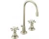 Kohler Antique K-116-3-BN Brushed Nickel 8-16" Widespread Six-Prong Handle Bath Faucet with Pop-Up