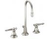 Kohler Antique K-116-4-BN Brushed Nickel 8-16" Widespread Lever Handle Bath Faucet with Pop-Up