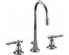 Kohler Antique K-116-4-CP Polished Chrome 8-16" Widespread Lever Handle Bath Faucet with Pop-Up