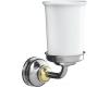 Kohler Fairfax K-12161-CB Brushed Nickel/Polished Brass Tumbler and Toothbrush Holder