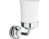 Kohler Fairfax K-12161-CW Polished Chrome/White Escutcheons Tumbler and Toothbrush Holder