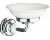 Kohler Fairfax K-12162-CW Polished Chrome/White Escutcheons Soap Dish