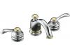 Kohler Fairfax K-12265-4-CB Brushed Nickel/Polished Brass 8-16" Widespread Bath Faucet with Lever Handles