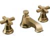 Kohler Pinstripe K-13132-3A-BV Brushed Bronze 8-16" Widespread Bath Faucet with Cross Handles & Pop-Up