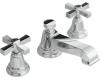 Kohler Pinstripe K-13132-3A-CP Polished Chrome 8-16" Widespread Bath Faucet with Cross Handles & Pop-Up