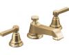 Kohler Pinstripe K-13132-4A-BV Brushed Bronze 8-16" Widespread Bath Faucet with Lever Handles & Pop-Up