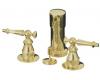 Kohler Antique K-142-4-PB Polished Brass Bidet Faucet with Lever Handles