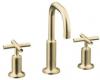 Kohler Purist K-14406-3-BN Brushed Nickel 8-16" Widespread Bath Faucet with Gooseneck Spout & Cross Handles