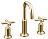 Kohler Purist K-14406-3-BV Brushed Bronze 8-16" Widespread Bath Faucet with Gooseneck Spout & Cross Handles