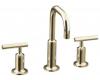 Kohler Purist K-14406-4-SN Polished Nickel 8-16" Widespread Bath Faucet with Gooseneck Spout & Lever Handles