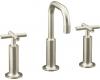 Kohler Purist K-14407-3-BN Brushed Nickel 8-16" Widespread Bath Faucet with Gooseneck Spout & Tall Cross Handles