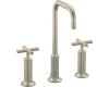 Kohler Purist K-14408-3-BN Brushed Nickel 8-16" Widespread Bath Faucet with Gooseneck Spout & Cross Handles