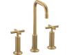 Kohler Purist K-14408-3-BV Brushed Bronze 8-16" Widespread Bath Faucet with Gooseneck Spout & Cross Handles