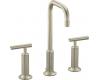 Kohler Purist K-14408-4-BN Brushed Nickel 8-16" Widespread Bath Faucet with Gooseneck Spout & Lever Handles