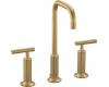Kohler Purist K-14408-4-BV Brushed Bronze 8-16" Widespread Bath Faucet with Gooseneck Spout & Lever Handles