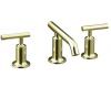 Kohler Purist K-14410-4-AF French Gold 8-16" Widespread Bath Faucet with Lever Handles