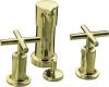 Kohler Purist K-14431-3-AF French Gold Bidet Faucet with Cross Handles