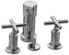 Kohler Purist K-14431-3-BN Brushed Nickel Bidet Faucet with Cross Handles