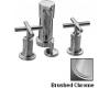 Kohler Purist K-14431-3-G Brushed Chrome Bidet Faucet with Cross Handles