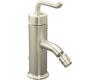 Kohler Purist K-14434-4-BN Brushed Nickel Single Control Bidet Faucet with Sculpted Lever Handle