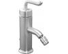 Kohler Purist K-14434-4-G Brushed Chrome Single Control Bidet Faucet with Sculpted Lever Handle