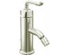 Kohler Purist K-14434-4-SN Polished Nickel Single Control Bidet Faucet with Sculpted Lever Handle