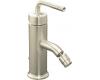 Kohler Purist K-14434-4A-BN Brushed Nickel Single Control Bidet Faucet with Straight Lever Handle