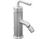 Kohler Purist K-14434-4A-G Brushed Chrome Single Control Bidet Faucet with Straight Lever Handle