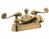 Kohler Revival K-16100-4-BV Brushed Bronze 4" Centerset Bath Faucet with Scroll Lever Handles