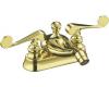 Kohler Revival K-16131-4-PB Polished Brass Bidet Faucet with Scroll Lever Handles