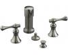 Kohler Revival K-16132-4A-BN Brushed Nickel Bidet Faucet with Traditional Lever Handles