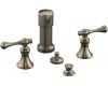 Kohler Revival K-16132-4A-BV Brushed Bronze Bidet Faucet with Traditional Lever Handles