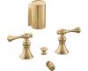 Kohler Revival K-16137-4A-BV Brushed Bronze Bidet Faucet with Traditional Lever Handles