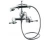 Kohler Revival K-16210-4A-PB Polished Brass Bath Tub Faucet with Black Accented Handshower