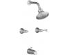 Kohler Revival K-16213-4A-G Brushed Chrome Tub & Shower Trim with Traditional Lever Handles