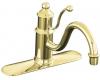 Kohler K-170-PB Antique Vibrant Polished Brass Lever-Handle Faucet