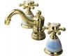 Kohler Antique K-224-3-PB Polished Brass 8-16" Widespread Six-Prong Handle Bath Faucet